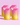 Vier rosa und gelbe Nachfüllbeutel mit Farbverlauf und der Aufschrift „INAO by essence Bright Sense Hydra Plump & Glow Serum Refill“ sind vor einem hellrosa Hintergrund angeordnet.