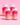 Vier Flaschen INAO by essence Hair YEAH! Gummies, jeweils mit weißem Deckel und buntem Farbverlaufsetikett, sind in zwei Reihen auf rosa Hintergrund angeordnet. Die Gummies enthalten Biotin und Zink zur Unterstützung der Haargesundheit.