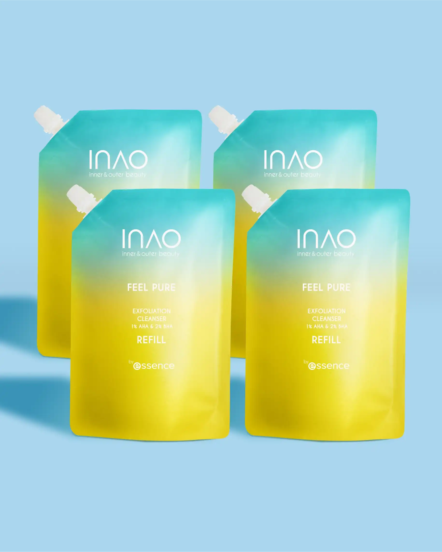 Feel Pure AHA & BHA Exfoliation Cleanser Refill Packs– INAO