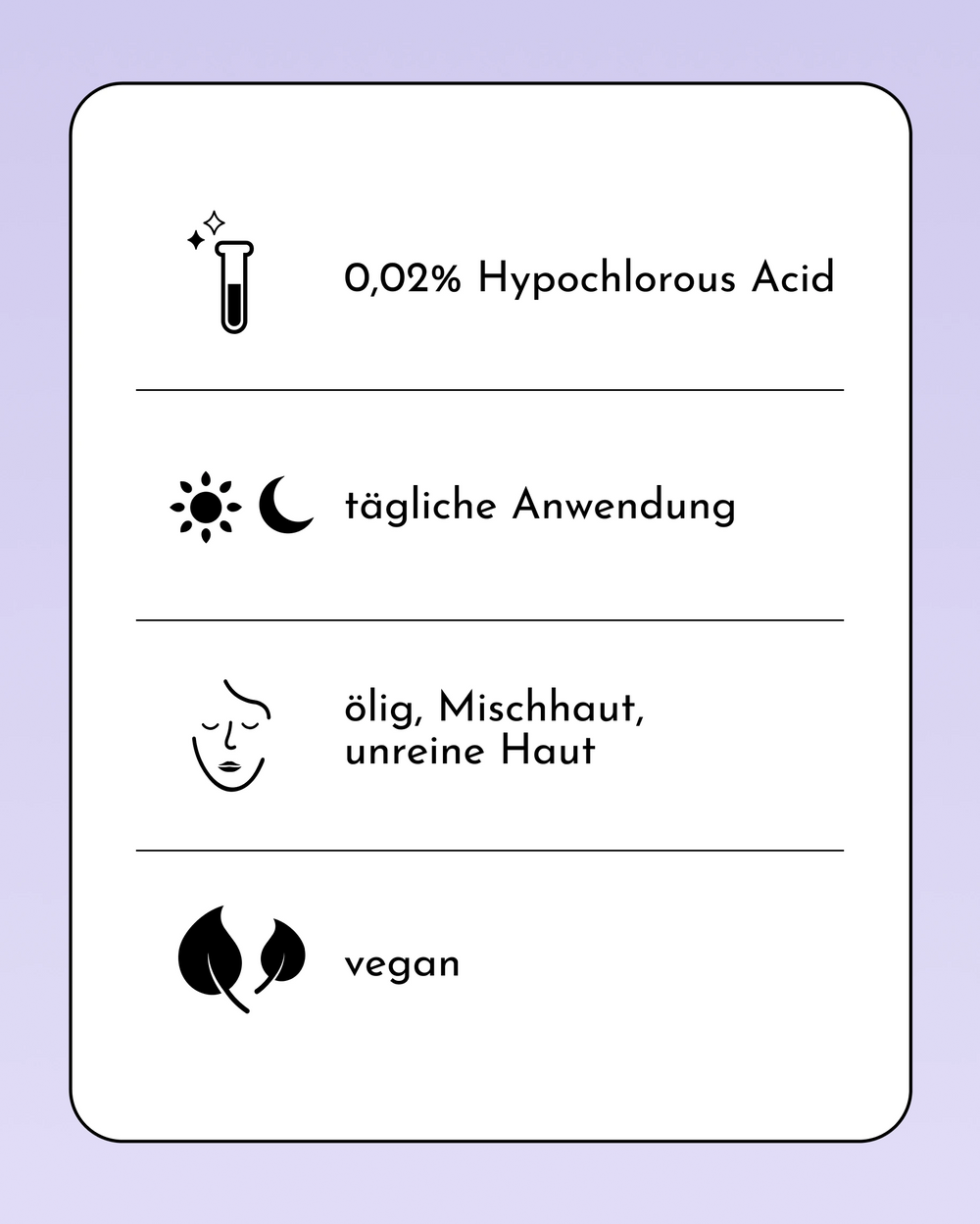 Fine Time Daily Hypo Spray von INAO by essence: 0,02% Hypochlorige Säure, für die tägliche Anwendung bei fettiger, Mischhaut oder unreiner Haut, und ist vegan.